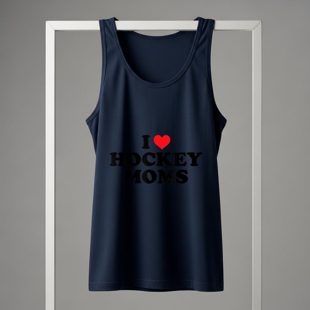 I Love Hockey Moms Funny Design 1 - Image 5