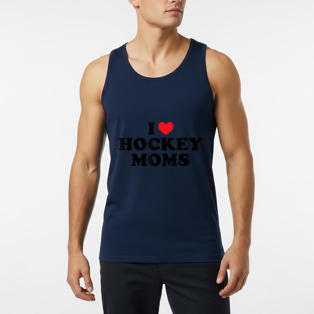 I Love Hockey Moms Funny Design 1 - Image 6