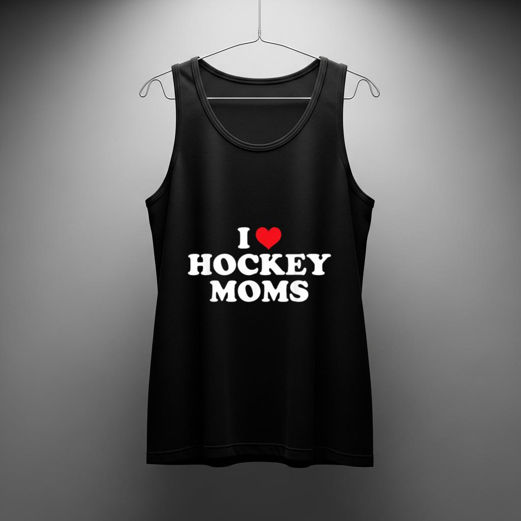 I Love Hockey Moms Funny Design - Image 2