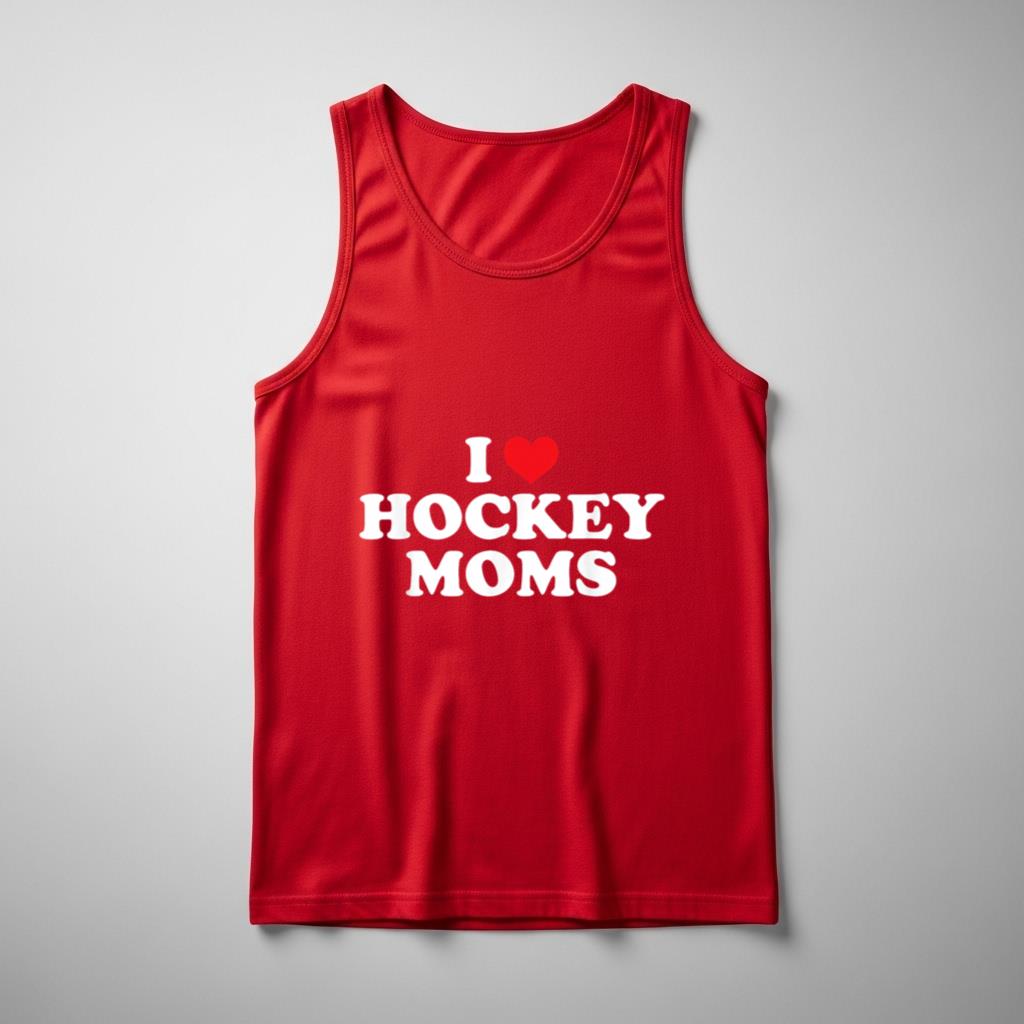 I Love Hockey Moms Funny Design - Image 3