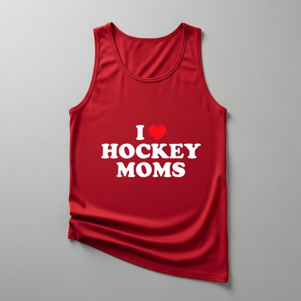 I Love Hockey Moms Funny Design - Image 4