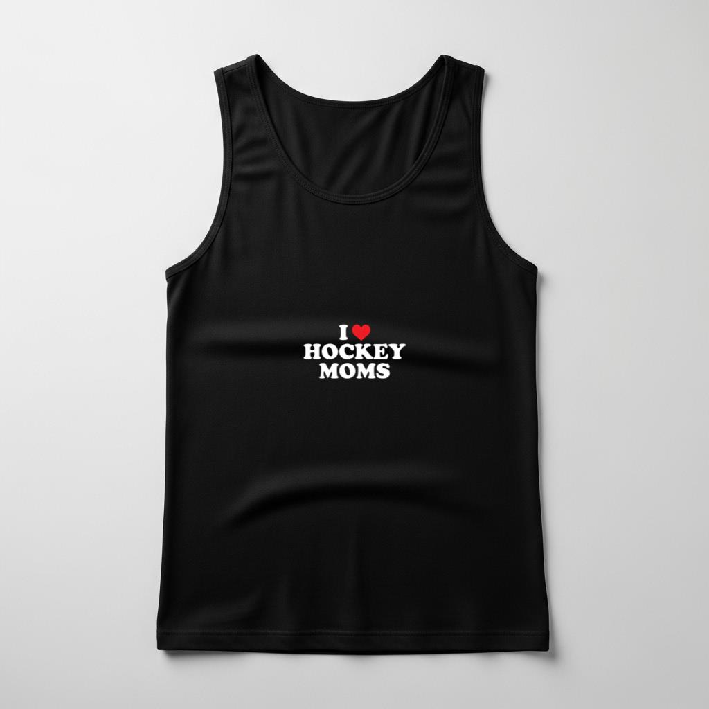 I Love Hockey Moms Funny Design Pullover Hoodie