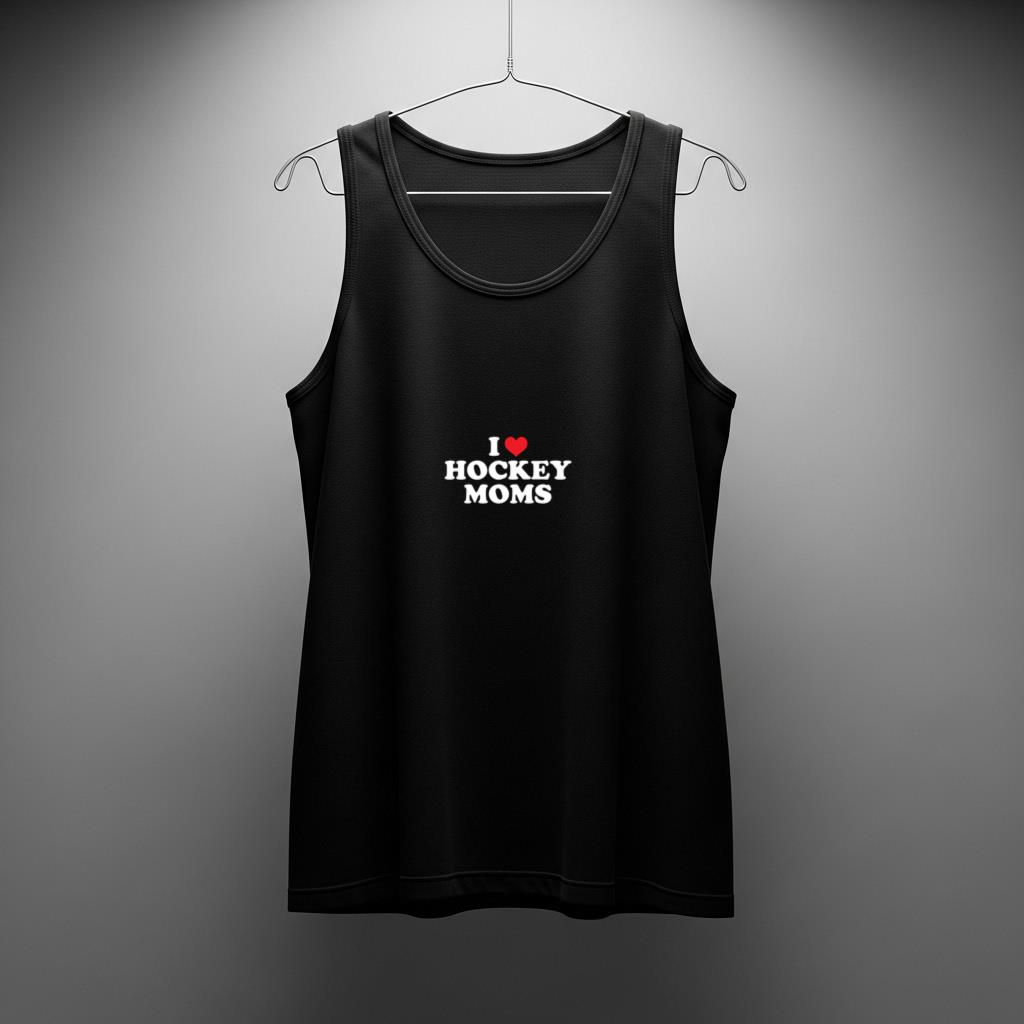 I Love Hockey Moms Funny Design Pullover Hoodie - Image 2