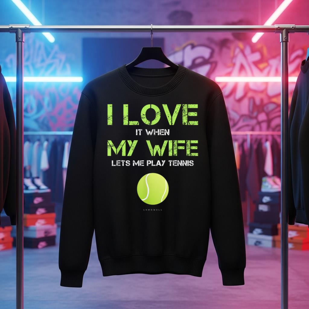 I Love It When My Wife Lets Me Play Tennis Funny Gift Shirt