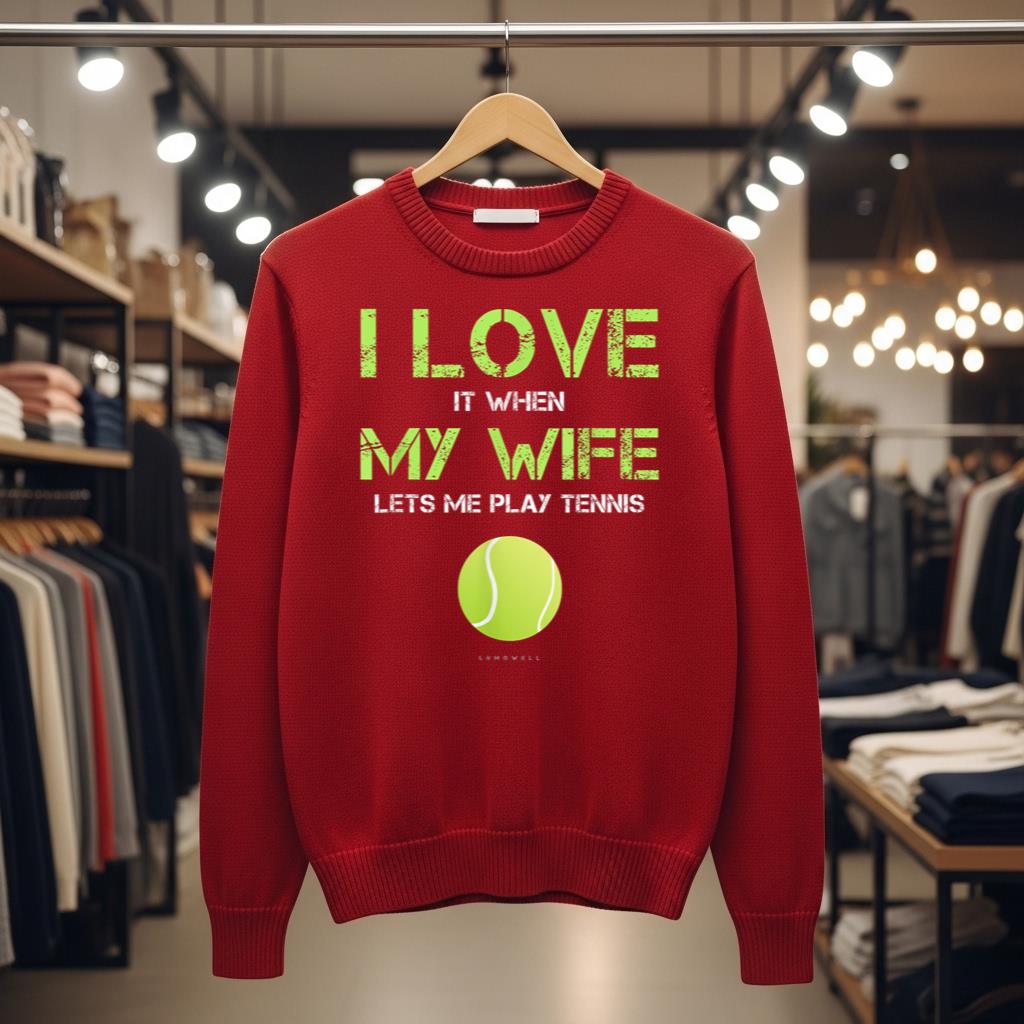 I Love It When My Wife Lets Me Play Tennis Funny Gift Shirt - Image 3