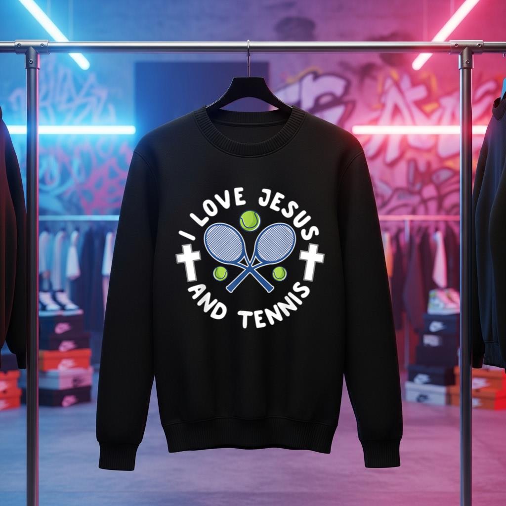 I Love Jesus And Tennis Cool Christian Sports Gift