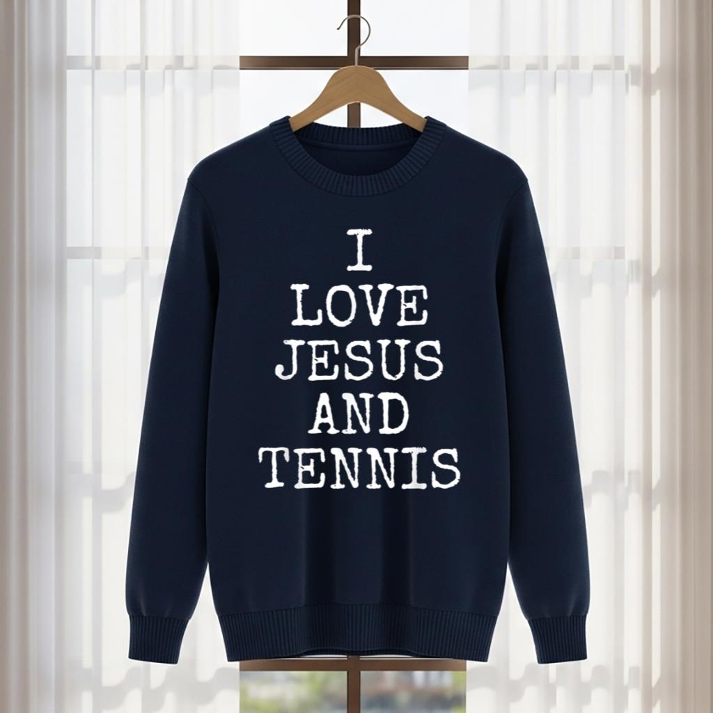 I Love Jesus And Tennis   Christian Sports Gift - Image 5