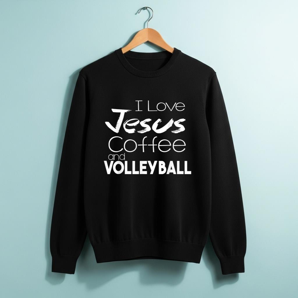 I Love Jesus Coffee and Volleyball Sport Volley Coach Gift - Image 2