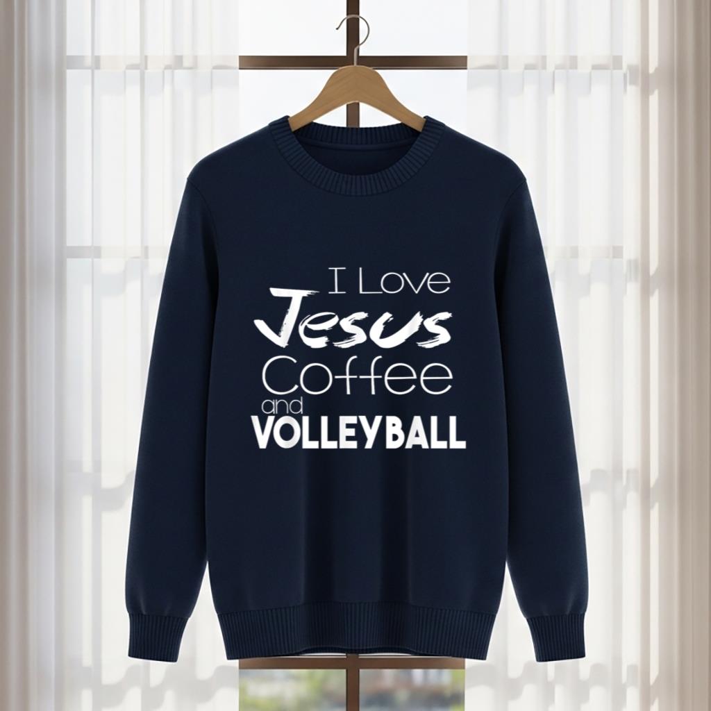 I Love Jesus Coffee and Volleyball Sport Volley Coach Gift - Image 5