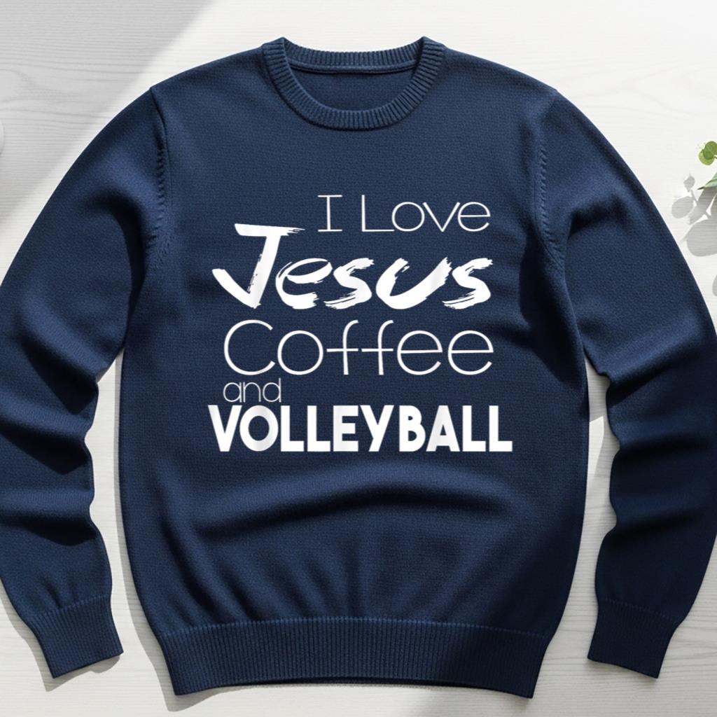 I Love Jesus Coffee and Volleyball Sport Volley Coach Gift - Image 6