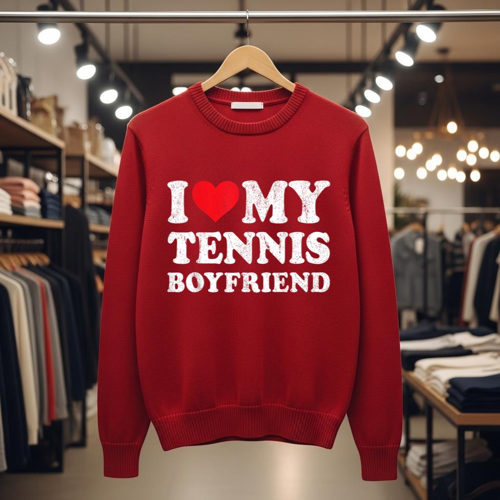 I Love My Tennis Boyfriend Funny Girlfriend Valentines - Image 3