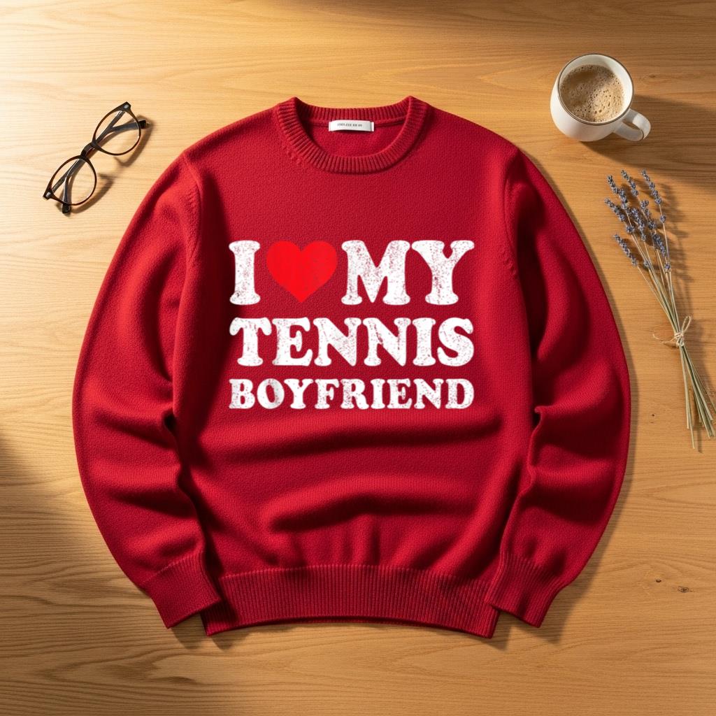 I Love My Tennis Boyfriend Funny Girlfriend Valentines - Image 4