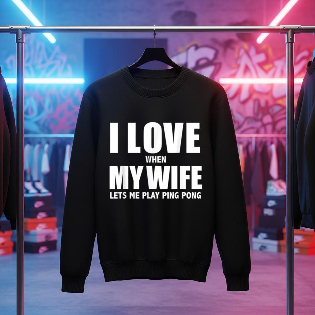 I Love My Wife she lets me play ping pong player Whipped