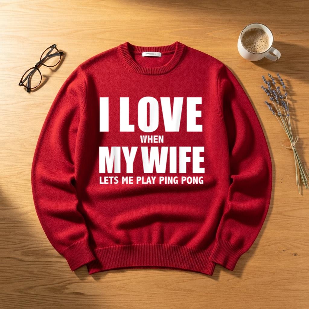 I Love My Wife she lets me play ping pong player Whipped - Image 4