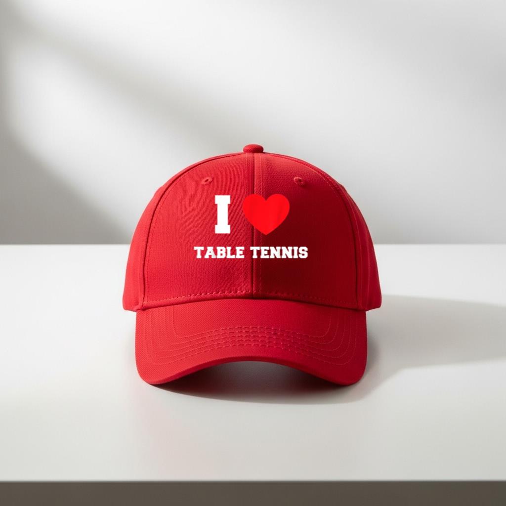I Love Table Tennis Cap - Image 3