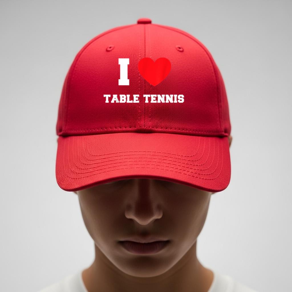 I Love Table Tennis Cap - Image 4