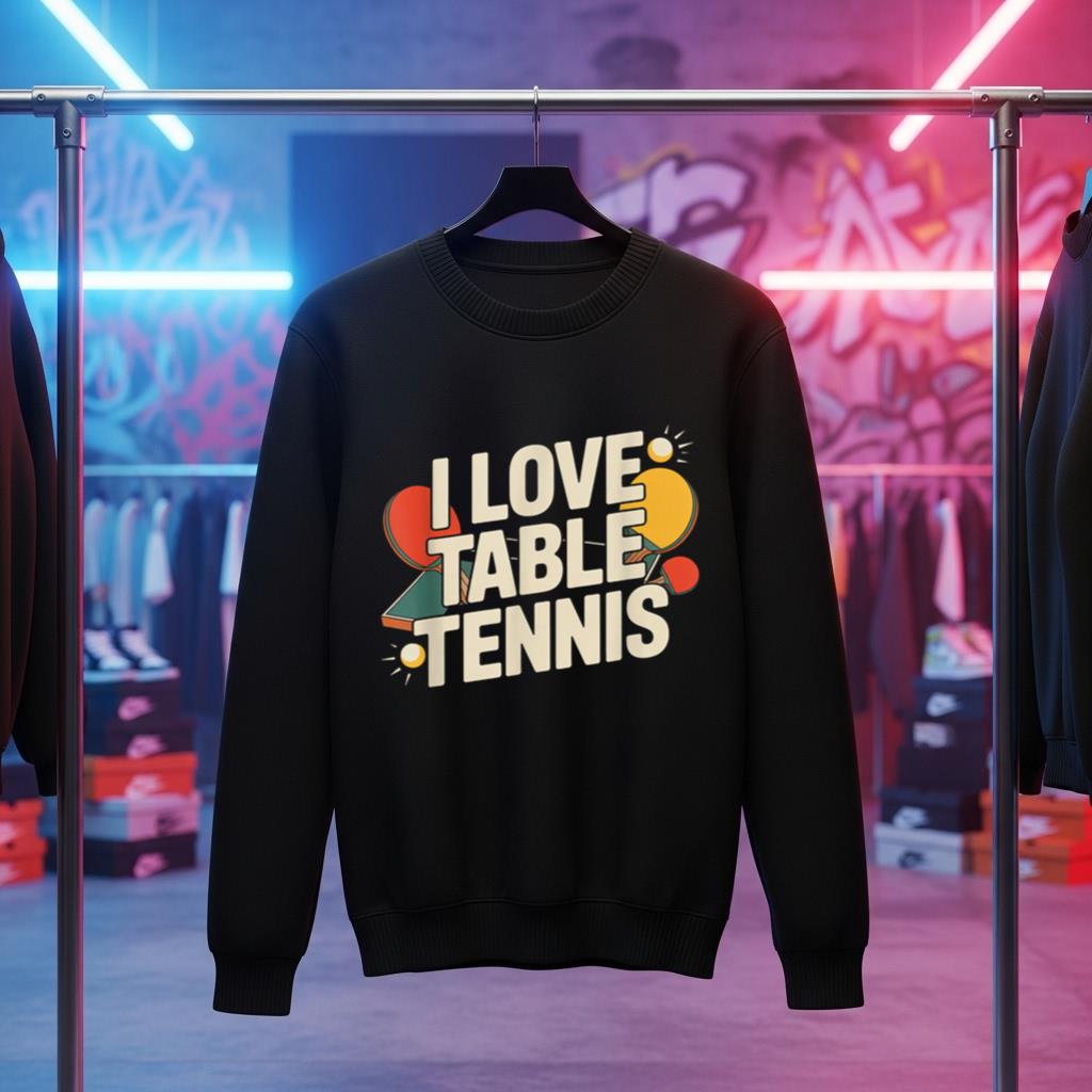 I Love Table Tennis Enthusiast Design 1