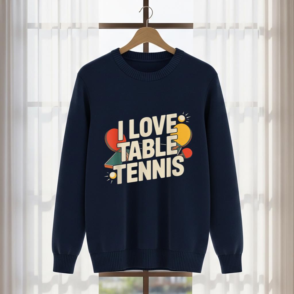 I Love Table Tennis Enthusiast Design 1 - Image 5