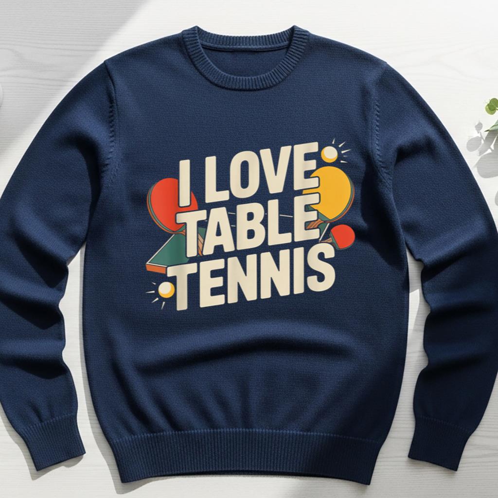 I Love Table Tennis Enthusiast Design 1 - Image 6