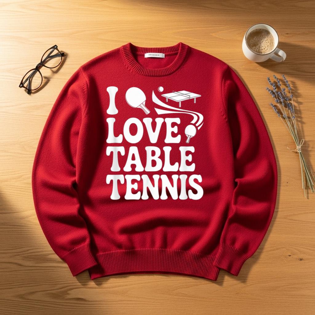 I Love Table Tennis Enthusiast Design - Image 4