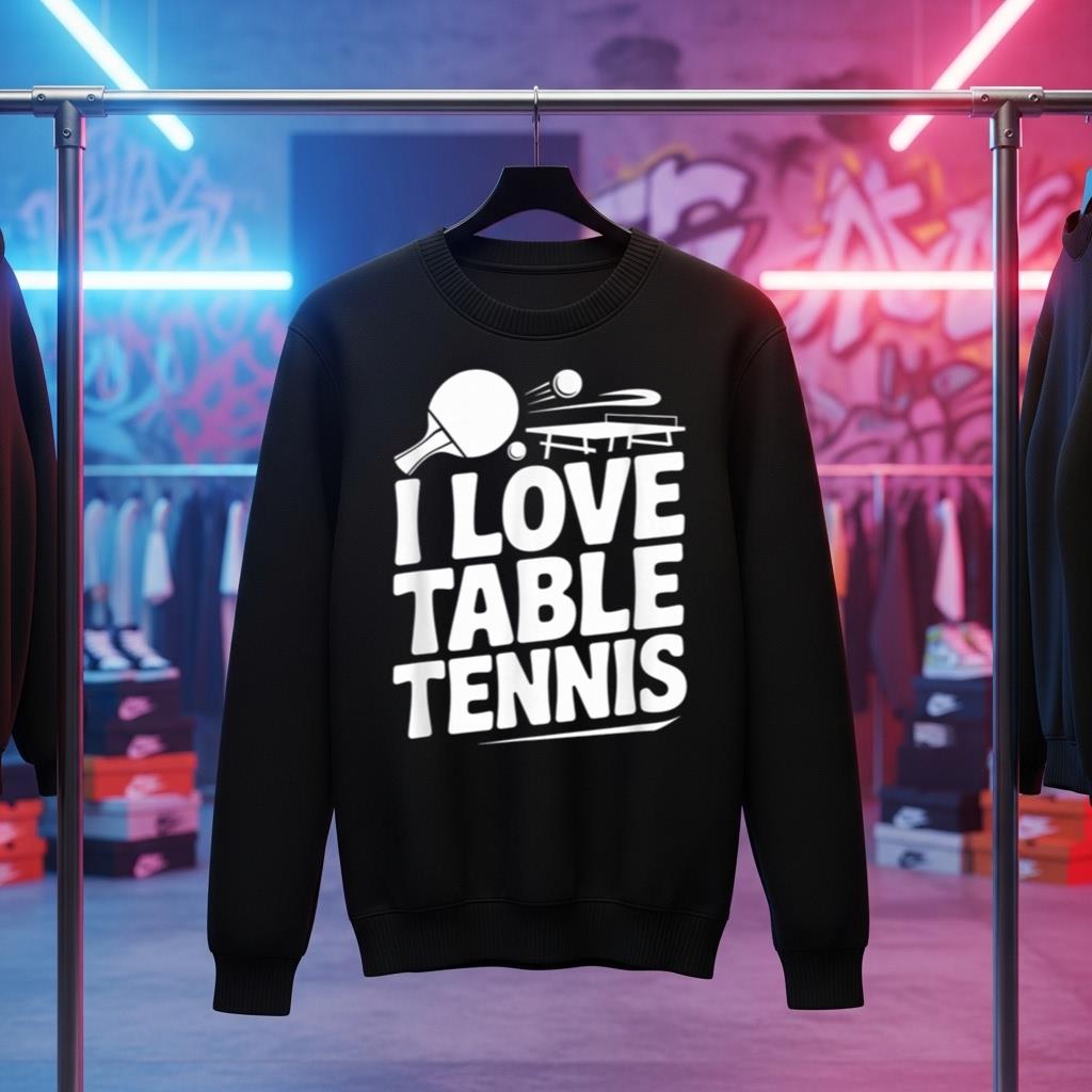 I Love Table Tennis Fun Paddle Sport Design