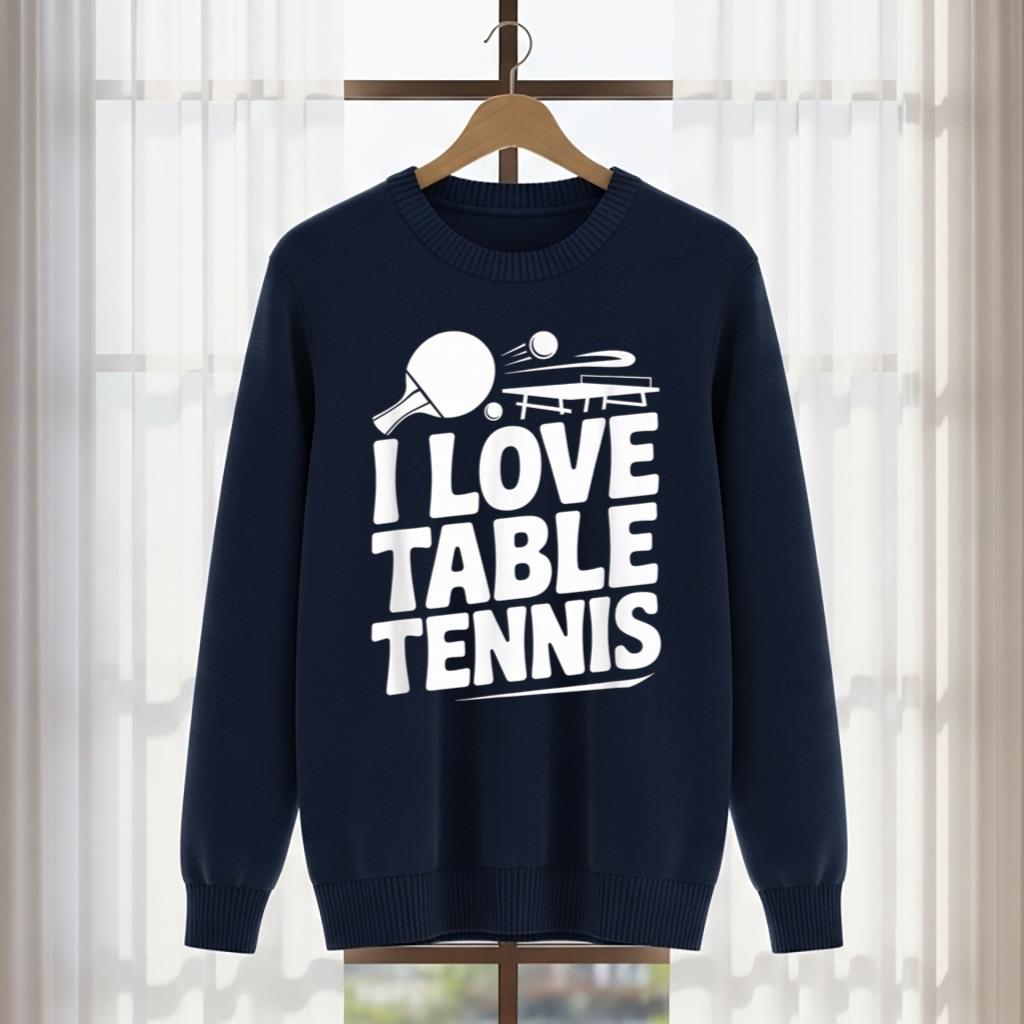 I Love Table Tennis Fun Paddle Sport Design - Image 5