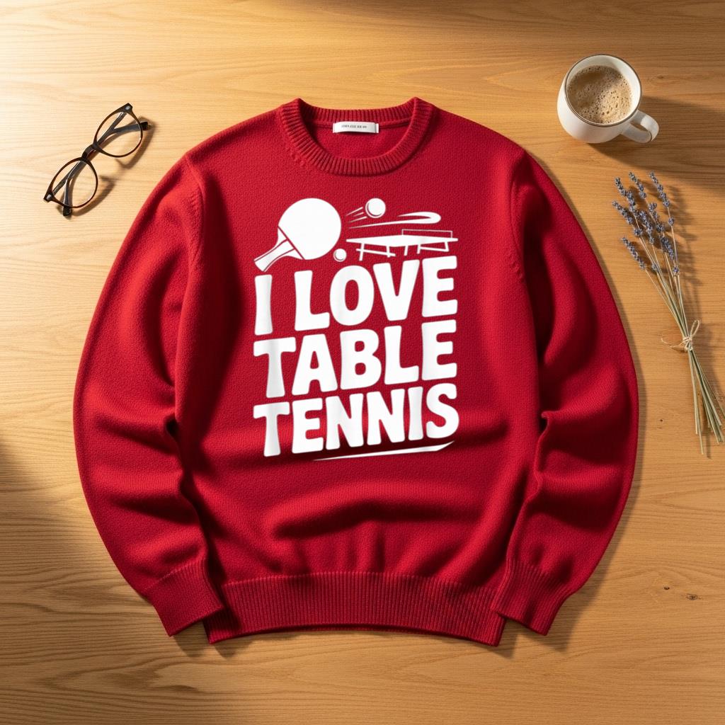 I Love Table Tennis Fun Paddle Sport Design - Image 4