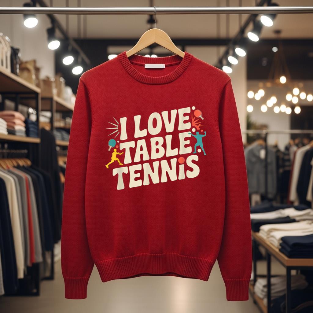 I Love Table Tennis Fun Ping Pong Passion - Image 3