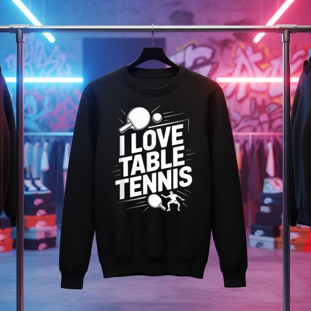 I Love Table Tennis Ping Pong Player Fun Game
