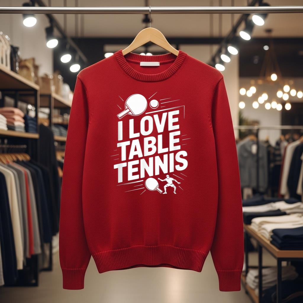 I Love Table Tennis Ping Pong Player Fun Game - Image 3
