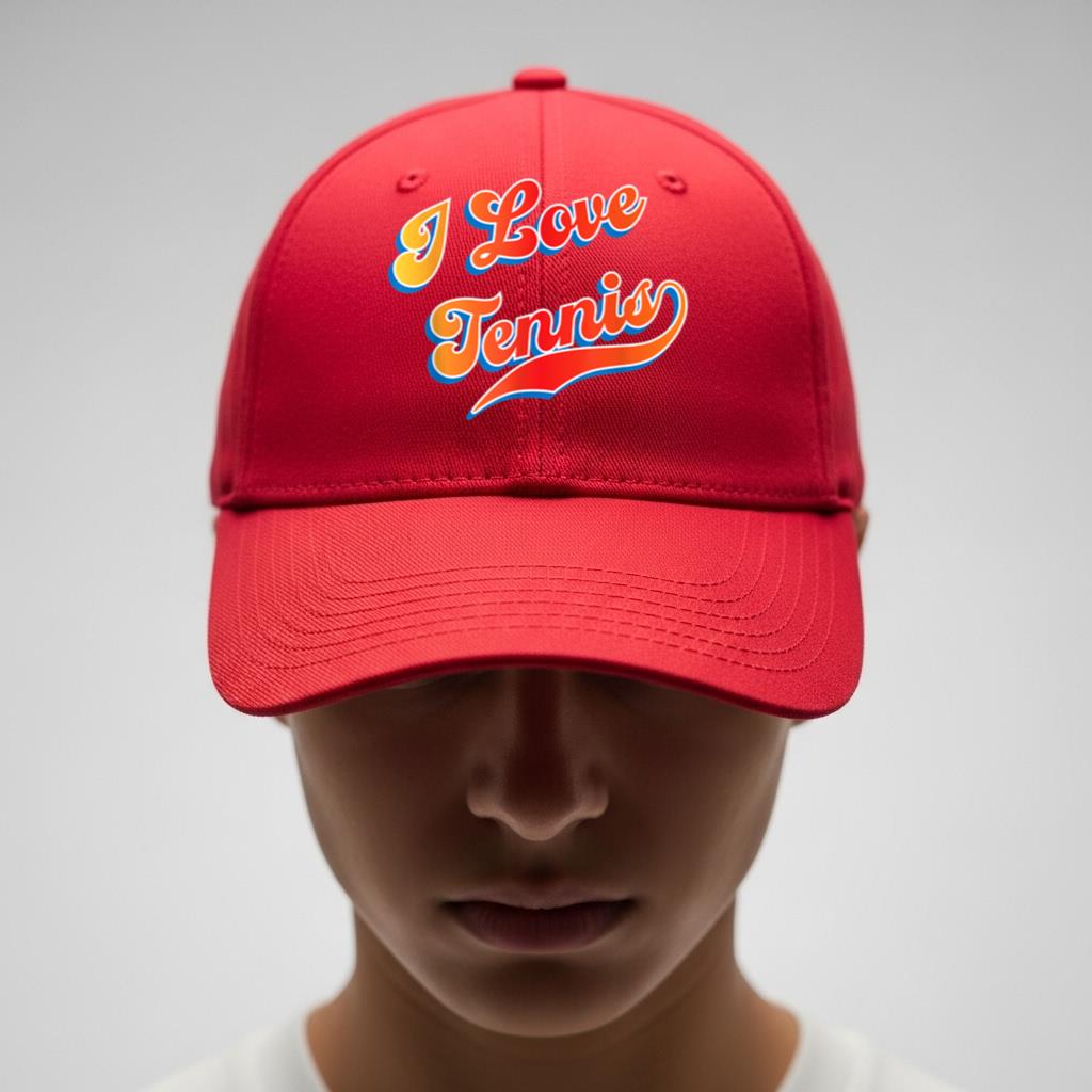 I Love Tennis 6 Cap - Image 4