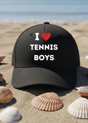 I Love Tennis Boys I Heart Tennis Boys Funny Cap