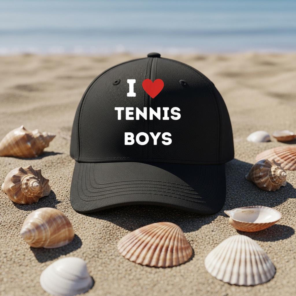 I Love Tennis Boys I Heart Tennis Boys Funny Cap