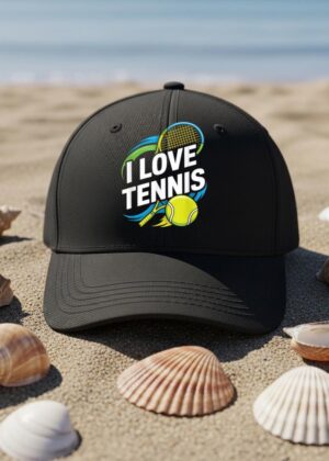 I Love Tennis Enthusiast Sports Fans Gift Cap