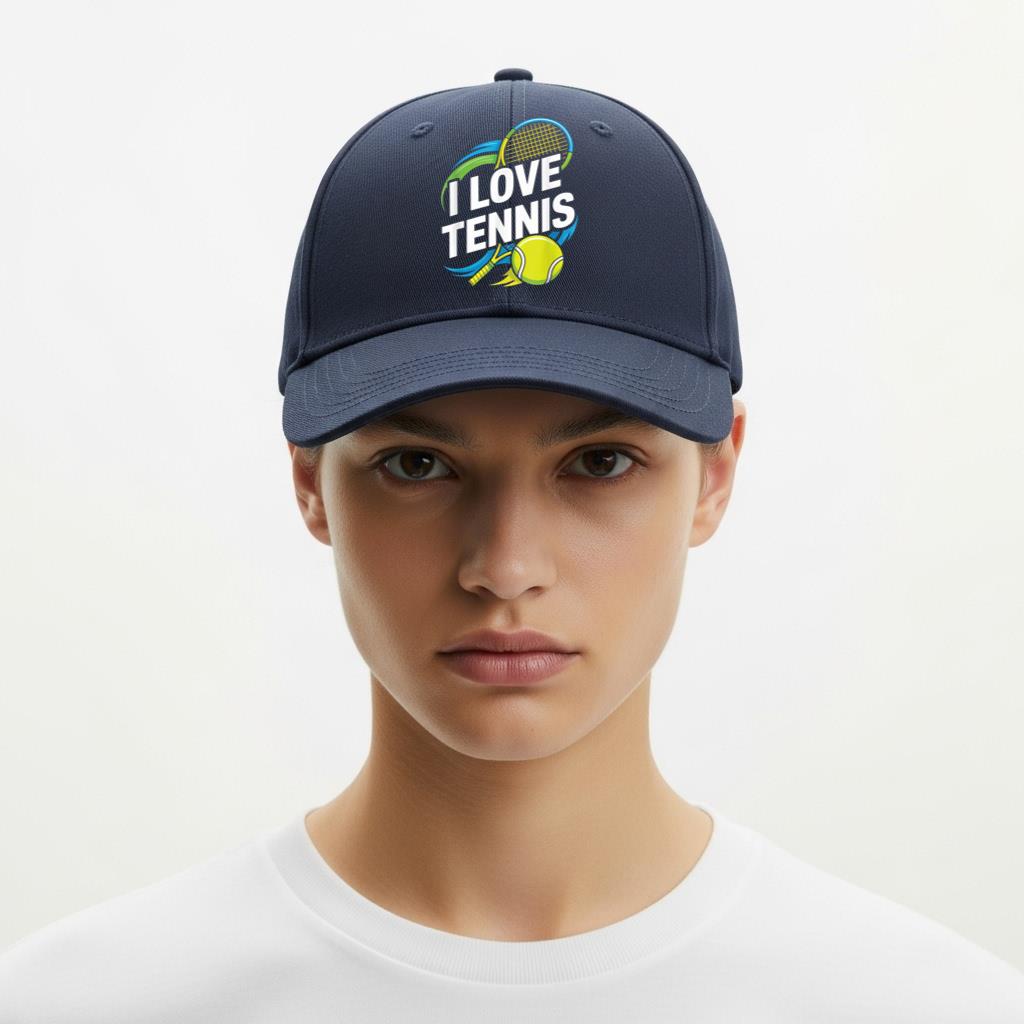 I Love Tennis Enthusiast Sports Fans Gift Cap - Image 6