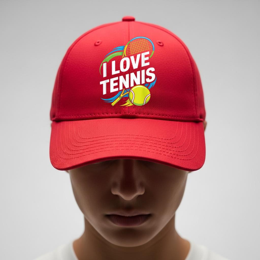 I Love Tennis Enthusiast Sports Fans Gift Cap - Image 4