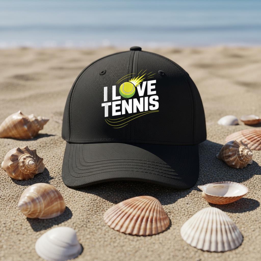 I Love Tennis Fan Passion Expression Cap