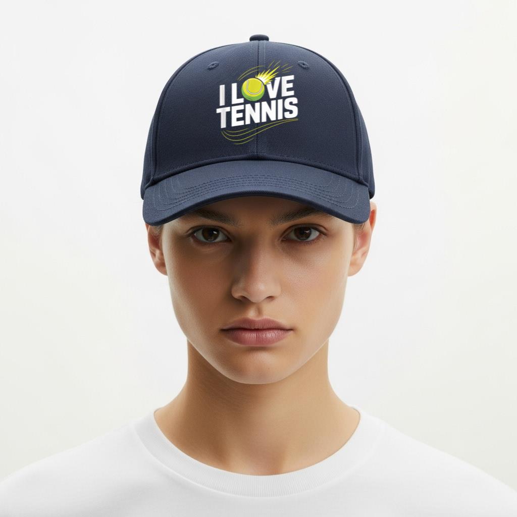 I Love Tennis Fan Passion Expression Cap - Image 6
