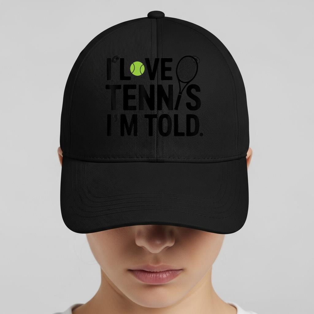 I Love Tennis I'm Told Tennis Lovers Tennis Skills Loading Cap - Image 2