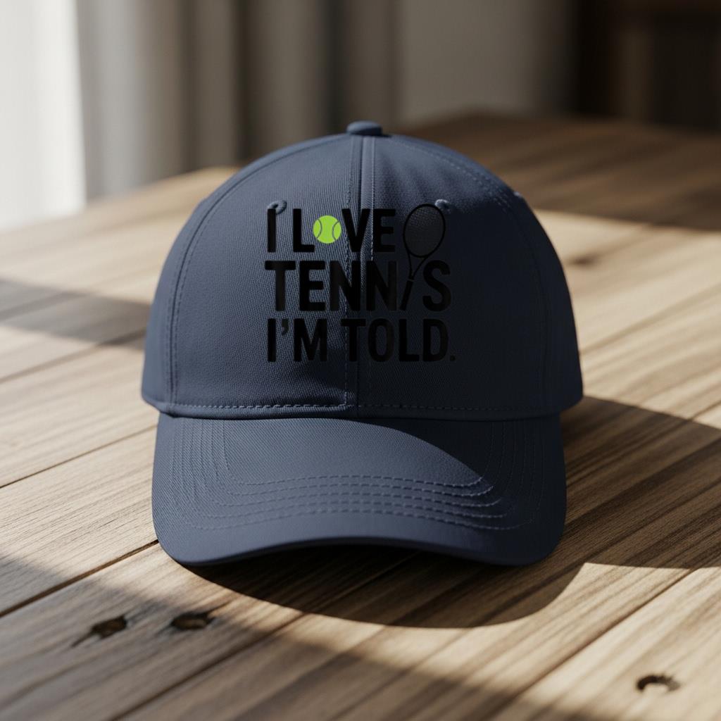 I Love Tennis I'm Told Tennis Lovers Tennis Skills Loading Cap - Image 5
