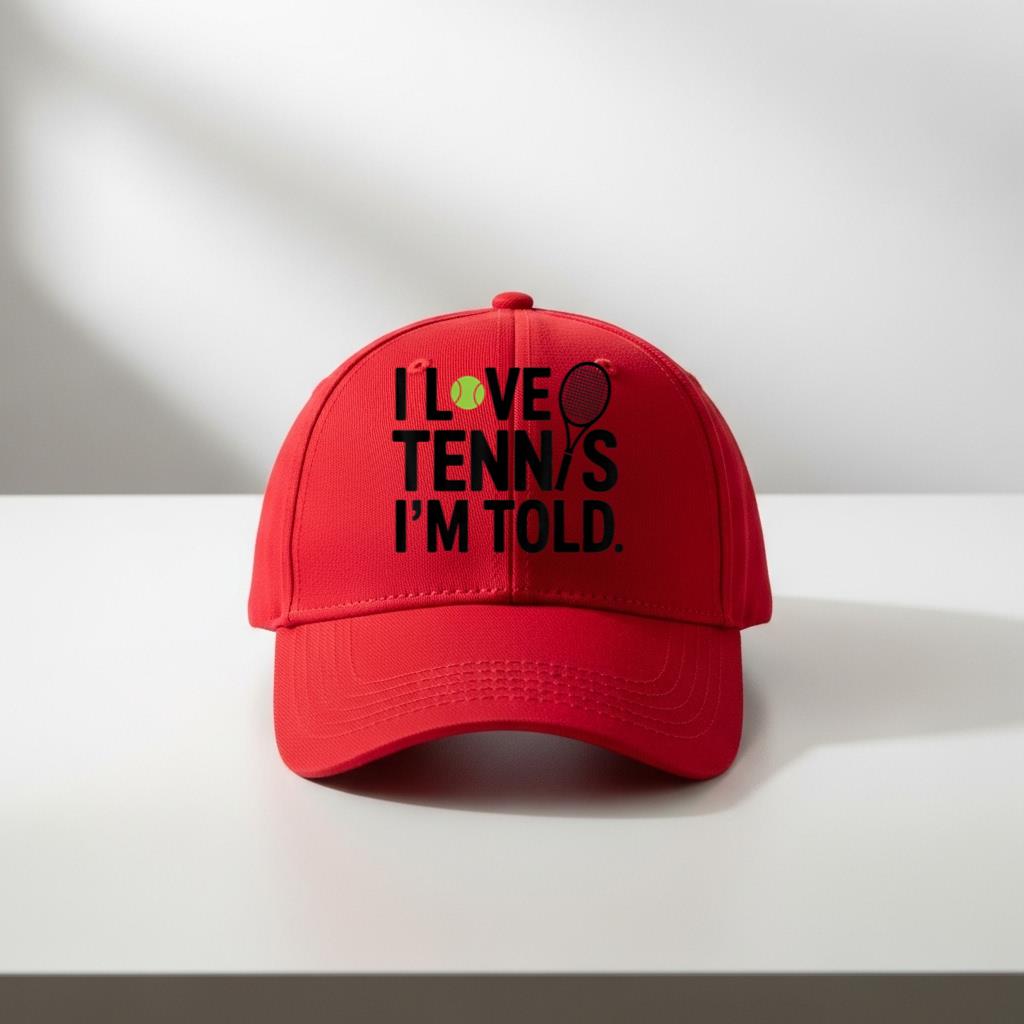 I Love Tennis I'm Told Tennis Lovers Tennis Skills Loading Cap - Image 3