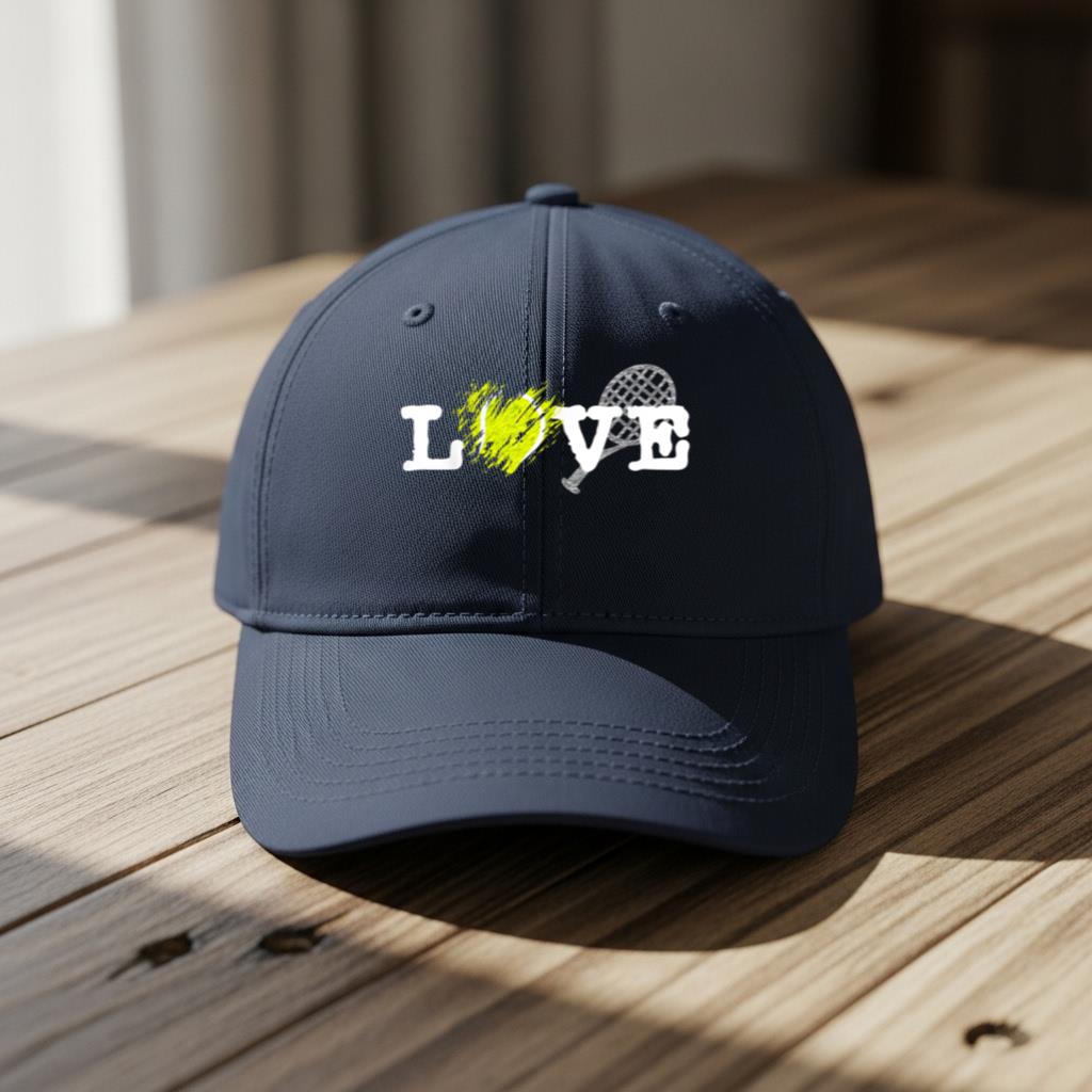 I Love Tennis Love for your Tennis fan matching team Cap - Image 5
