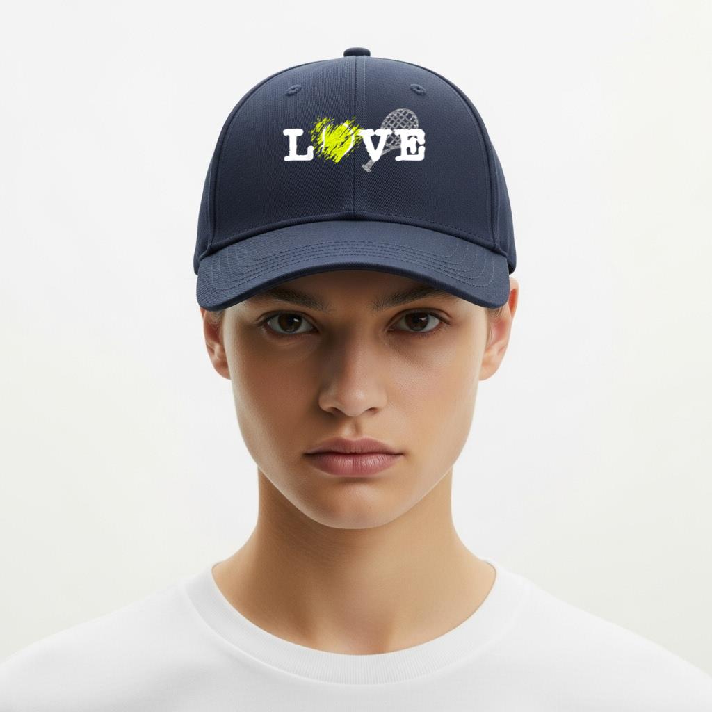 I Love Tennis Love for your Tennis fan matching team Cap - Image 6