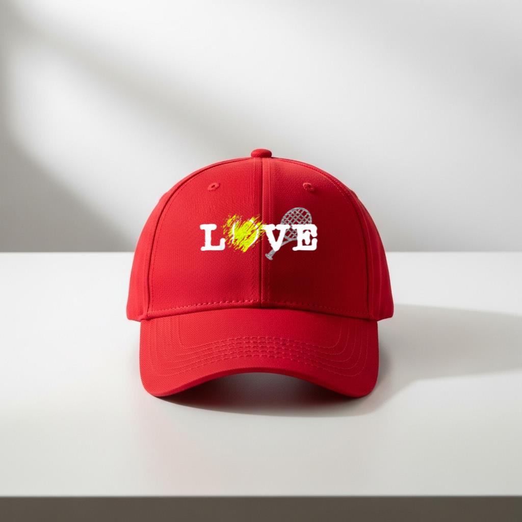 I Love Tennis Love for your Tennis fan matching team Cap - Image 3