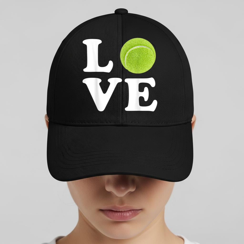 I Love Tennis Pun Cap - Image 2