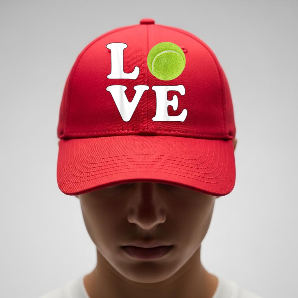I Love Tennis Pun Cap - Image 4