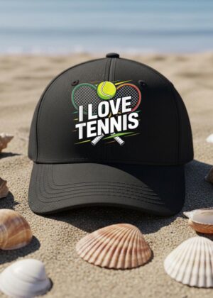 I Love Tennis Rackets Balls Enthusiast Design Cap