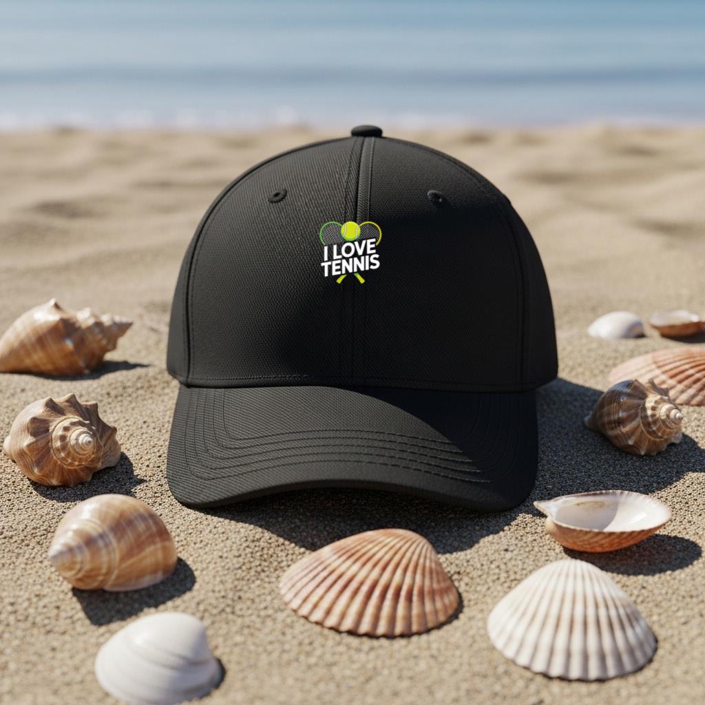 I Love Tennis Sport Enthusiast Design Cap