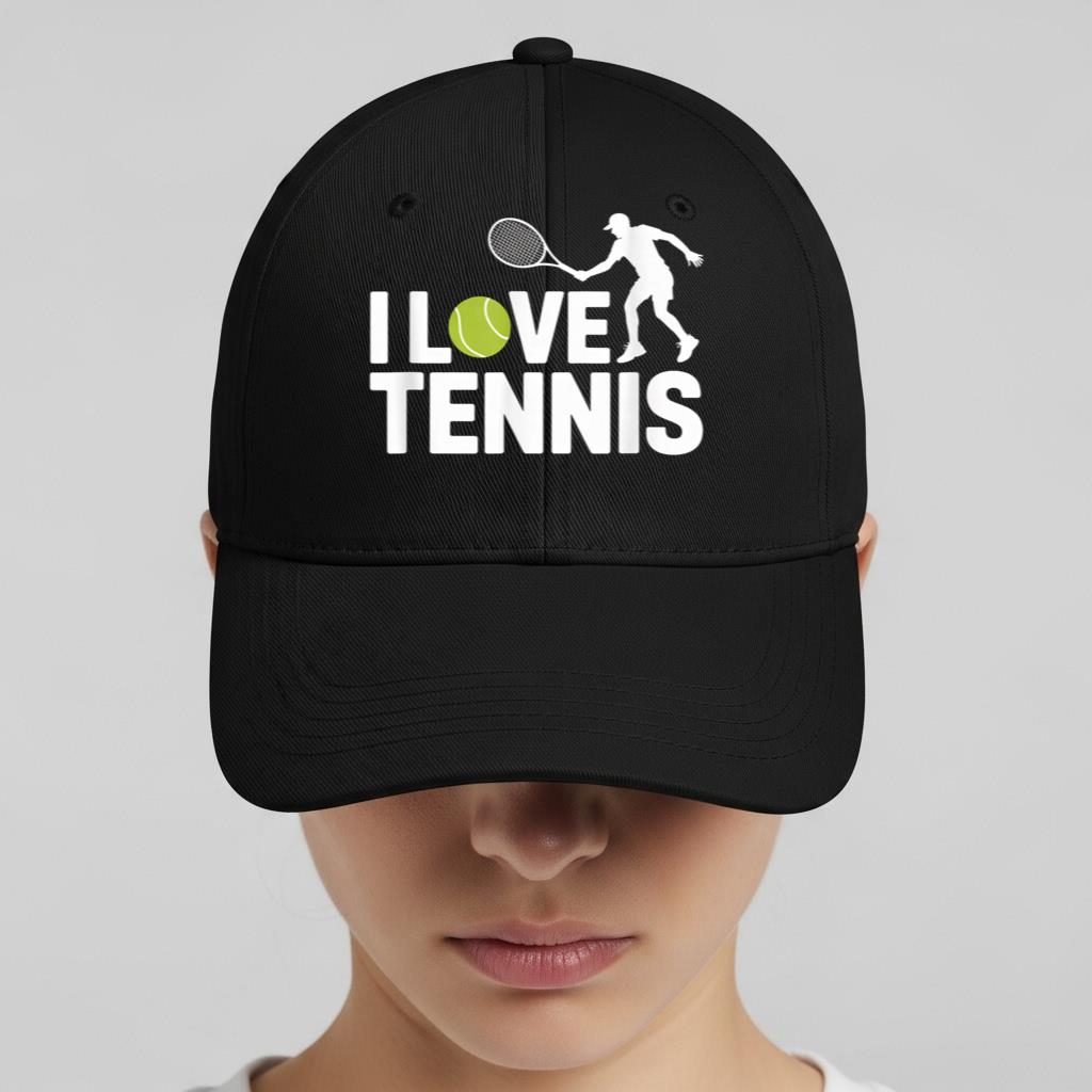 I Love Tennis Sport Passion Expression Cap - Image 2