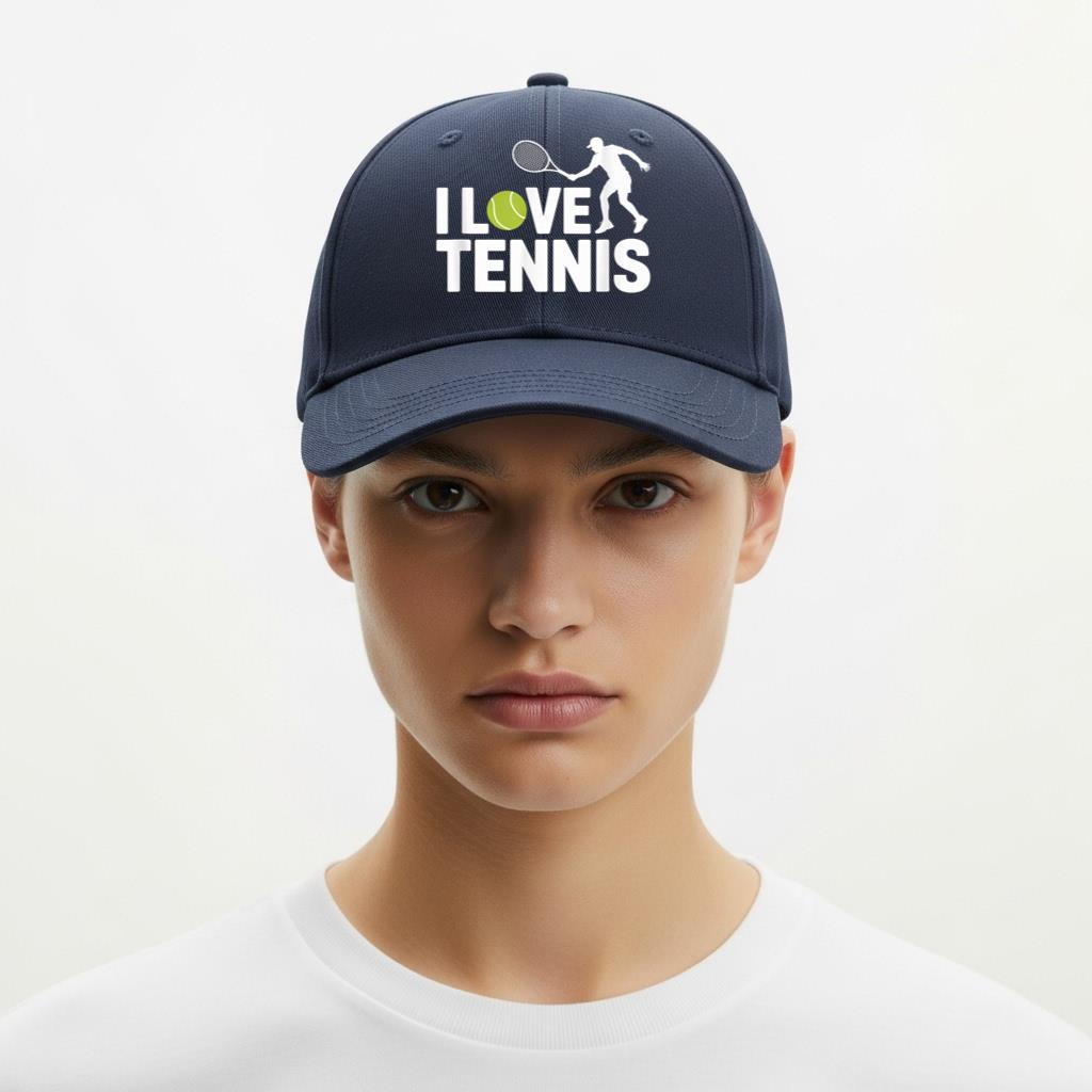 I Love Tennis Sport Passion Expression Cap - Image 6